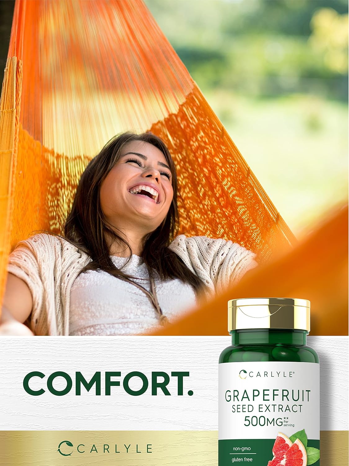 Carlyle Grapefruit Seed Extract | 500 mg 120 Capsules | Maximum Strength | Non-GMO, Gluten Free