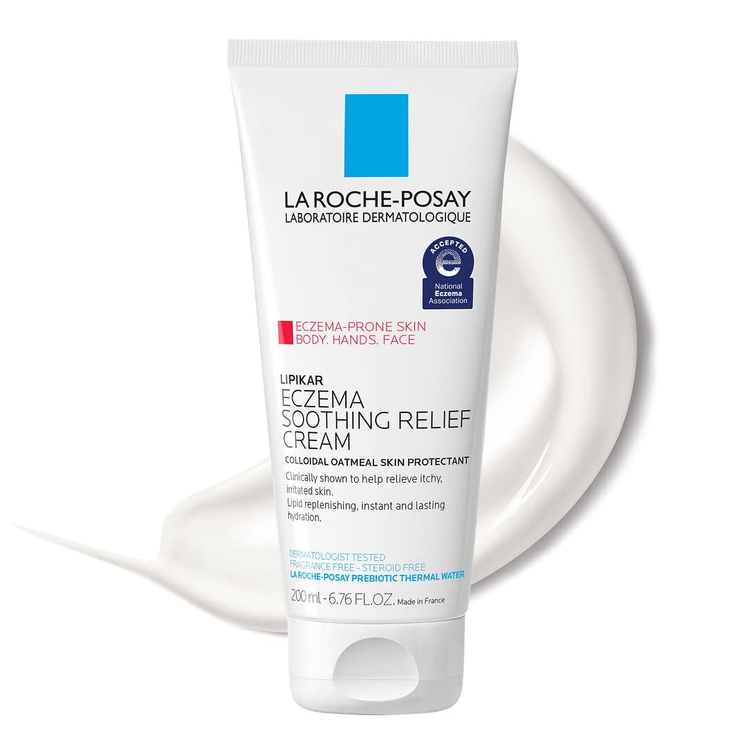La Roche-Posay Lipikar Soothing Relief Eczema Cream – Face & Body Moisturiser for Sensitive, Dry Skin with Colloidal Oatmeal