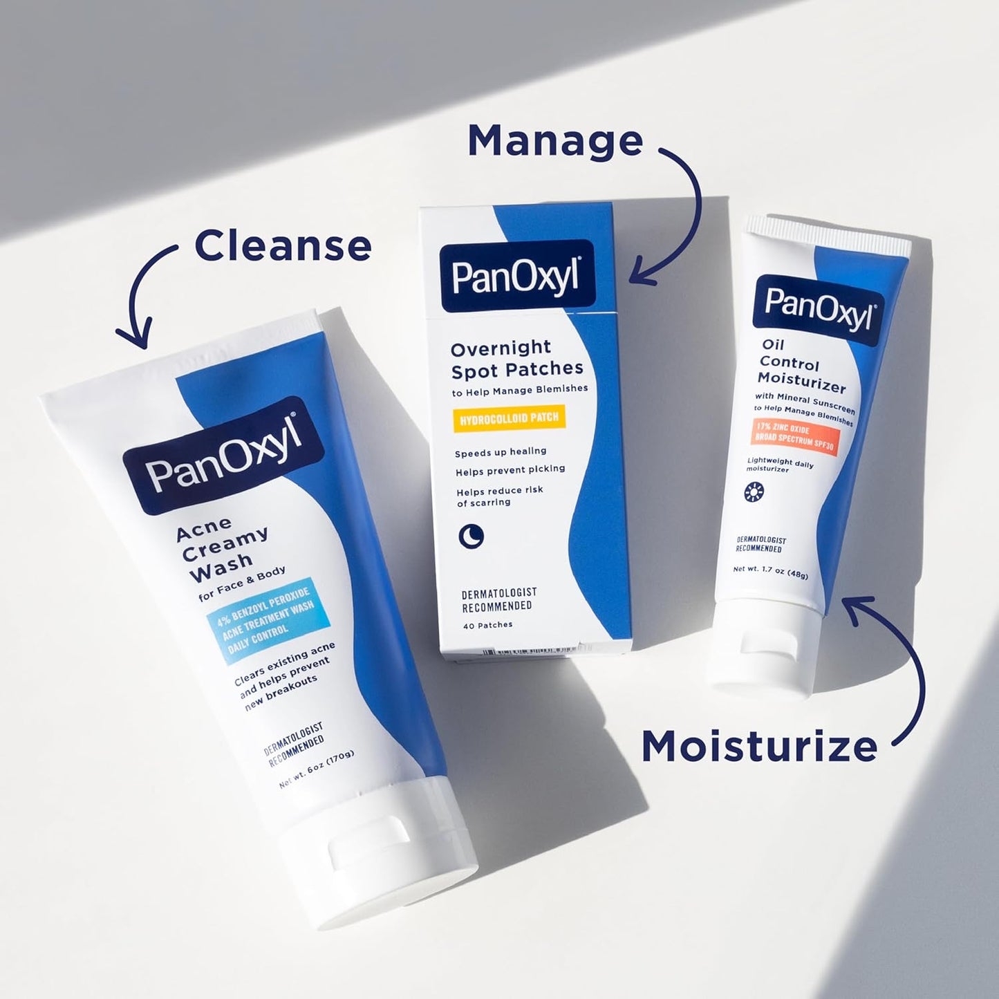 PanOxyl PM Overnight Spot Patches – Advanced Hydrocolloid Healing Technology – Fragrance-Free – 40 Count