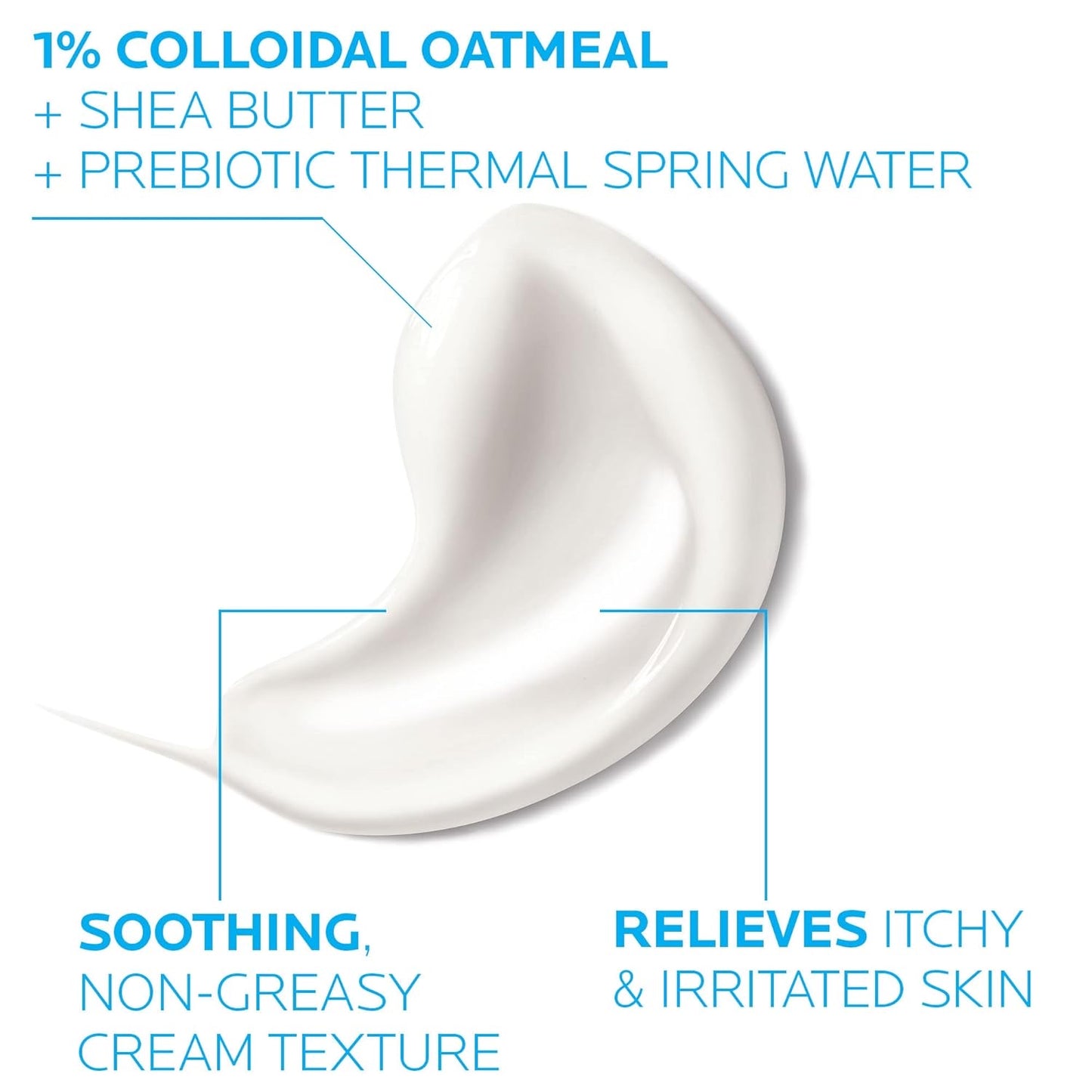La Roche-Posay Lipikar Soothing Relief Eczema Cream – Face & Body Moisturiser for Sensitive, Dry Skin with Colloidal Oatmeal