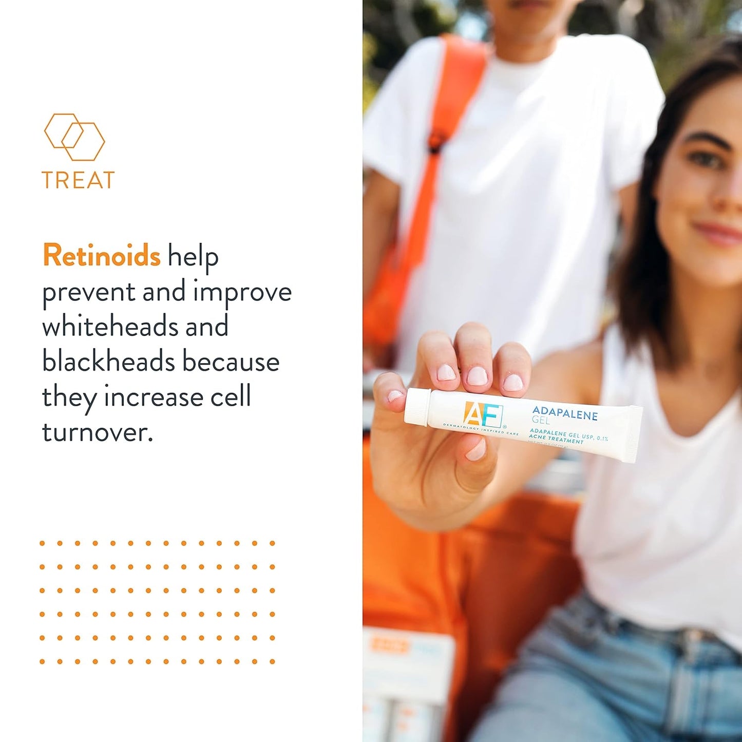 Acne Free Adapalene Gel 0.1% – Once-Daily Topical Retinoid for Acne-Prone Skin – 1.6 oz (45 g) Dermatologist Developed Formula