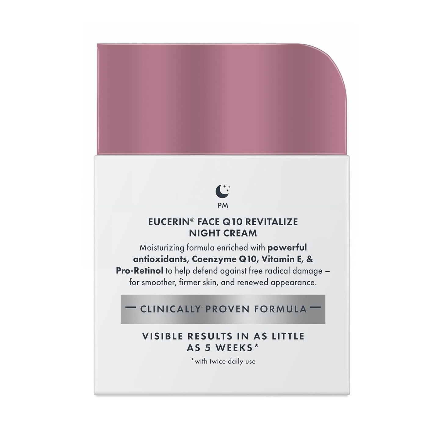 Eucerin Q10 Night Cream – Gentle Facial Moisturizer with Pro-Retinol & Vitamin E for Sensitive Skin – 1.7 oz (48 g)