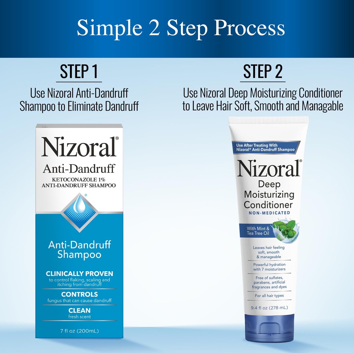 Nizoral Deep Moisturizing Conditioner | Mint & Tea Tree | Sulfate-Free 9.4 oz