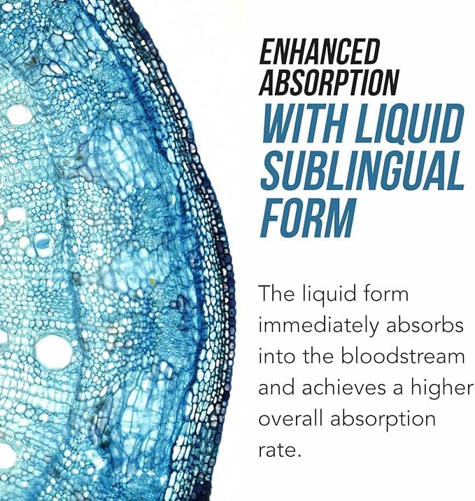 Organic Methyl Folate 1000 mcg + Methyl B12 Liquid Sublingual – 300 Servings – Organic Berry Flavor