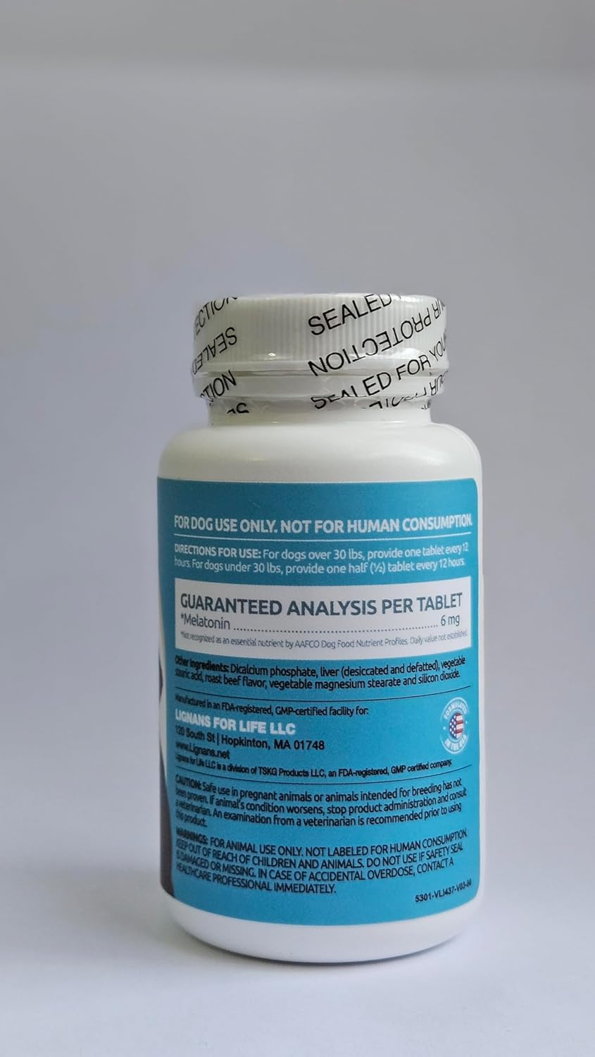 K9 Select Melatonin for Large Dogs – Composure & Calming Chews – 6 mg, 90 Beef Flavoured Tablets for Stress & Sleep Support