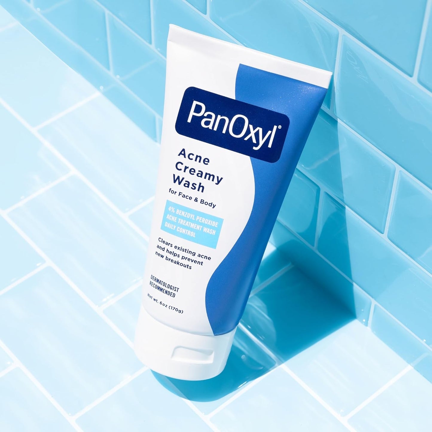 PanOxyl Antimicrobial Hydrating Acne Creamy Wash – 4% Benzoyl Peroxide – 6 oz (177 mL) Face & Body Cleanser