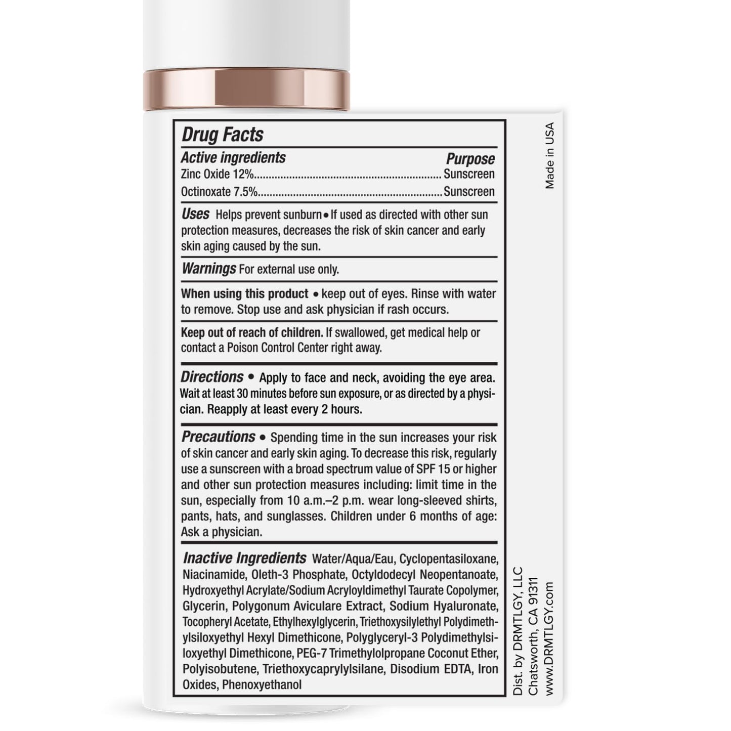 DRMTLGY Tinted Moisturizer SPF 46 | Hydrating Face Cream | 1.7 fl oz