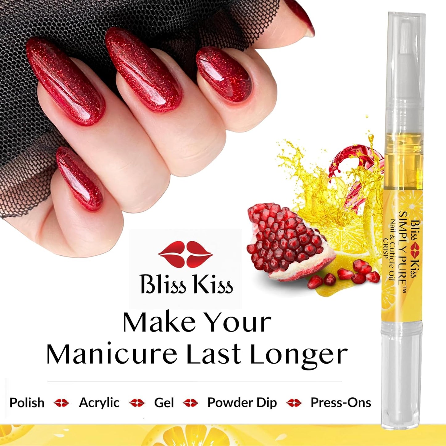 Bliss Kiss Pure Cuticle & Nail Oil Pen - Crisp - Better Than OPI Avoplex