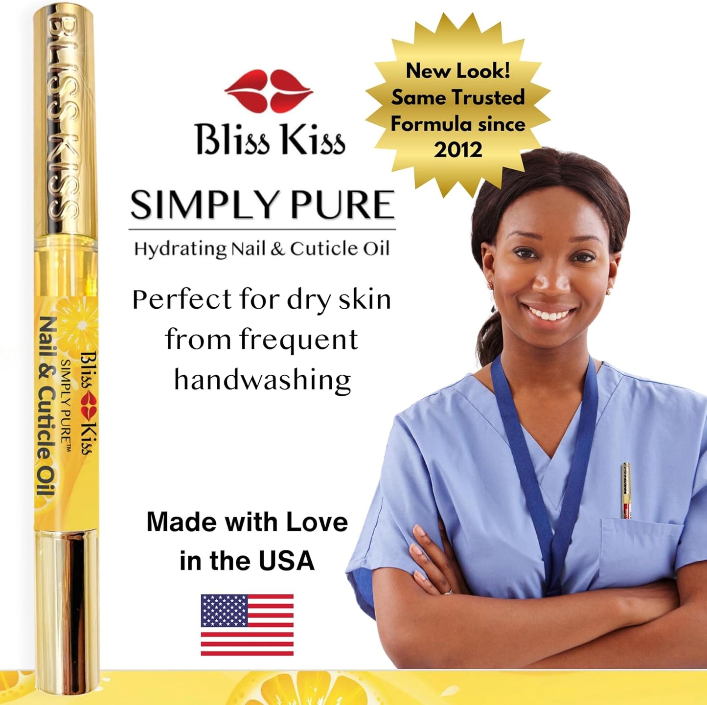 Bliss Kiss Pure Cuticle & Nail Oil Pen - Crisp - Better Than OPI Avoplex