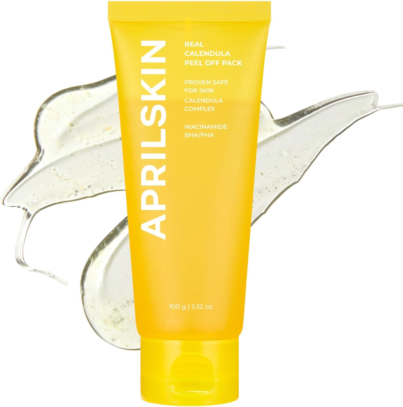 APRILSKIN Calendula Flower-Infused Facial Peel Off Mask, 3.52 fl. oz, PHA, BHA & Niacinamide gently exfoliates, removes impurities, improves uneven skin tone, and minimizes pores, Korean Skincare