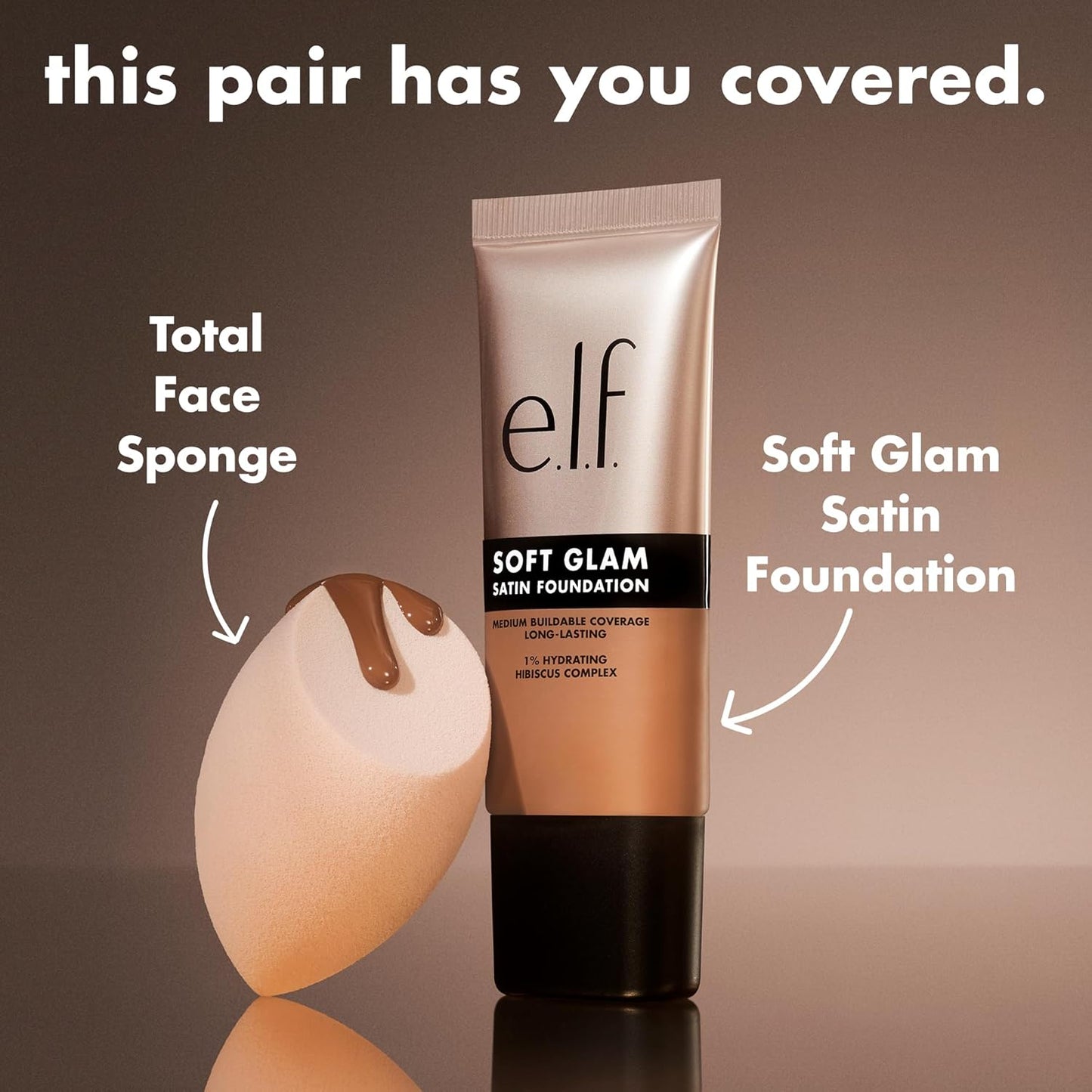 e.l.f. Soft Glam Foundation, Medium Coverage, Long-Lasting & Buildable Foundation For A Smooth, Satin Finish, Vegan & Cruelty-Free, 25 Light Neutral