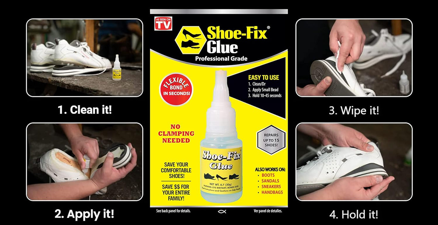 Shoe-Fix Shoe Glue: Instant Professional Grade Shoe Repair Glue