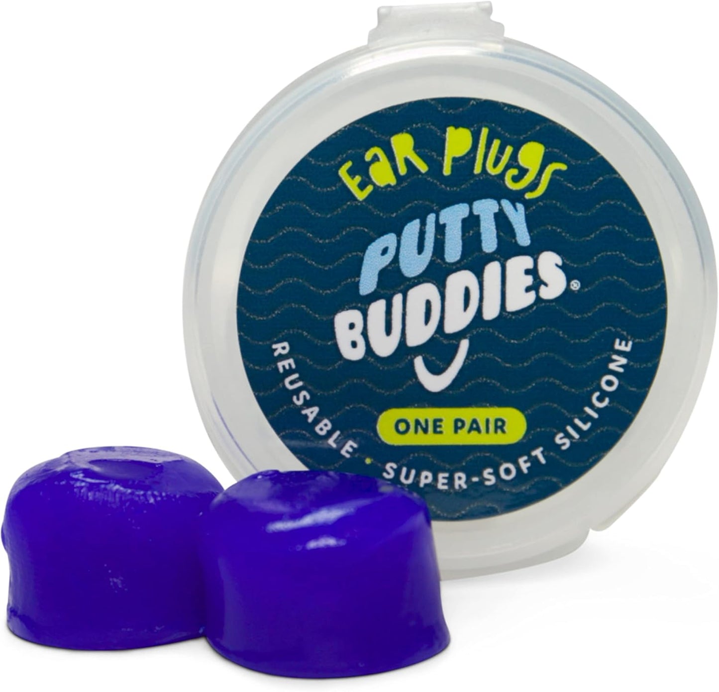 PUTTY BUDDIES Original Swimming Earplugs, 3-Pair Pack (Red/Blue/Yellow)